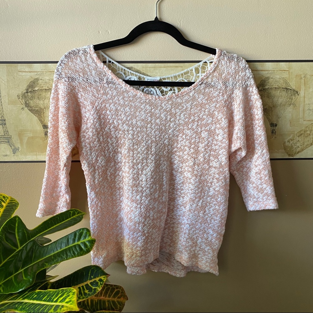 Pink Top with Lace Backing
